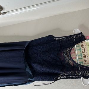 Navy blue skater dress